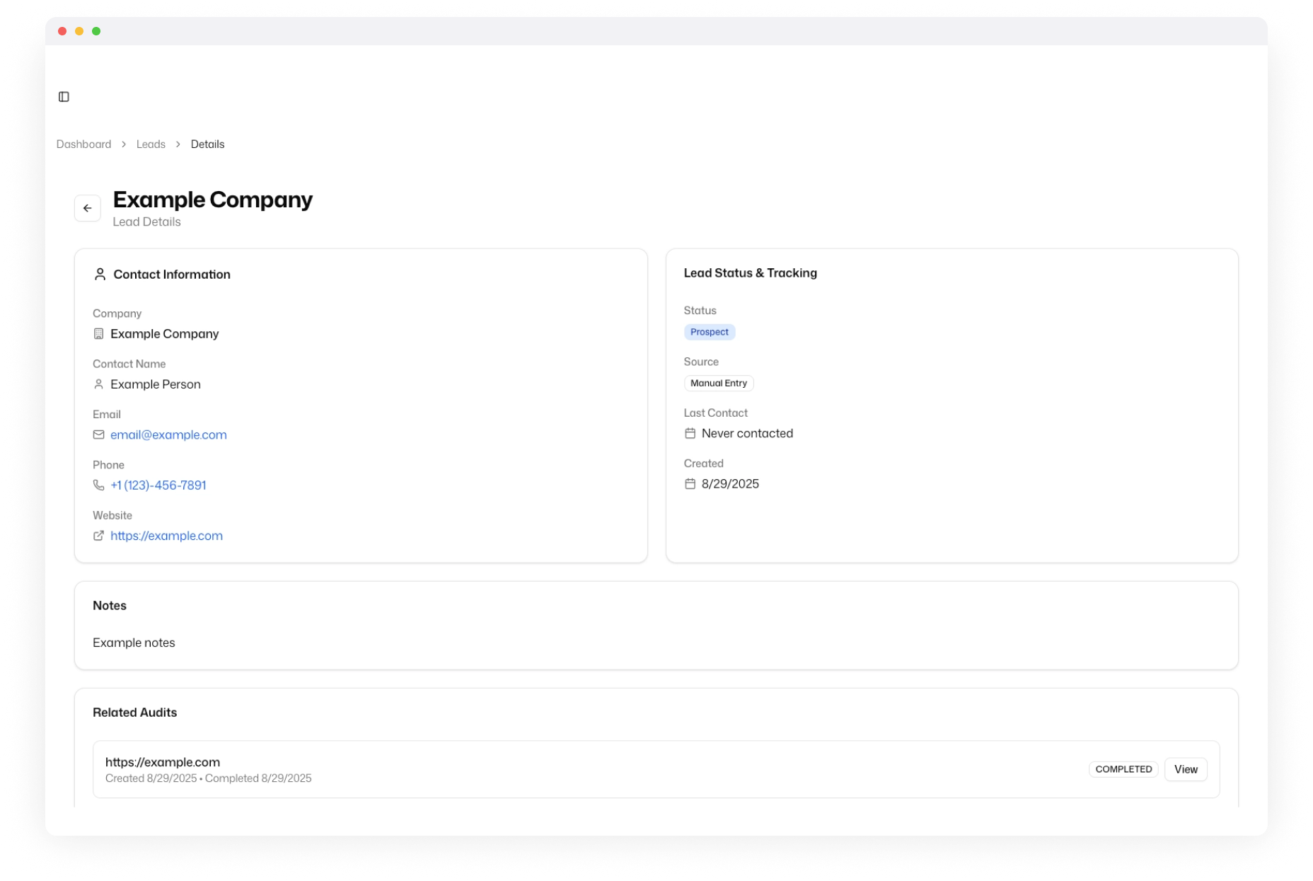 Turn audits into clients dashboard interface showing SEO audit results and analytics
